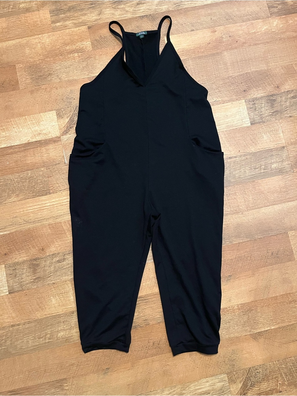 wild fable Black Slim-Leg Jumpsuit with Pockets